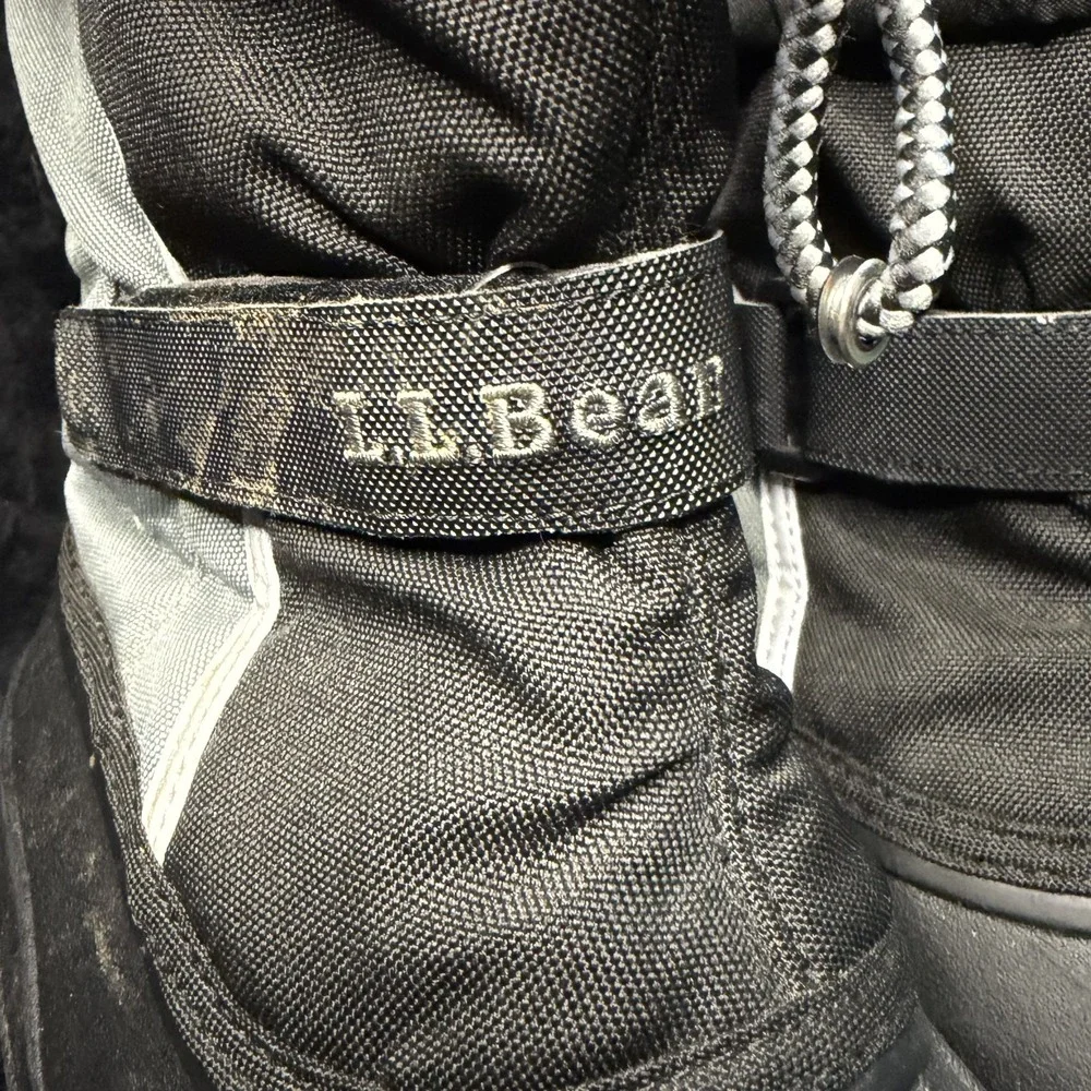 L.L.Bean Northwoods 238064 Kids 7 Snow Boots Black Gray Insulated Lined Boots‎